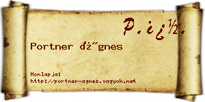Portner Ágnes névjegykártya